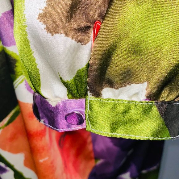 APT 9 Satiny Abstract Print Top XL - Picture 2 of 4